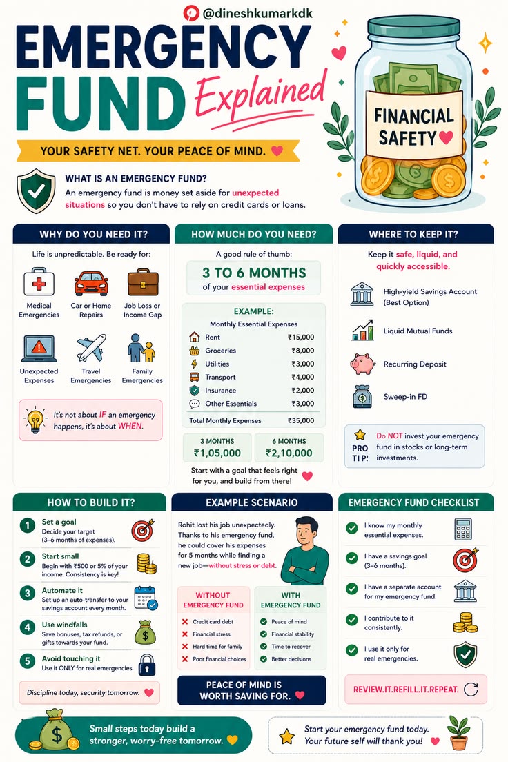 Emergency fund savings illustration for personal finance