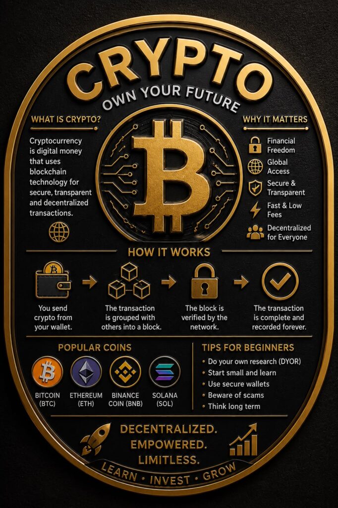 Cryptocurrency education illustration about digital asset risks