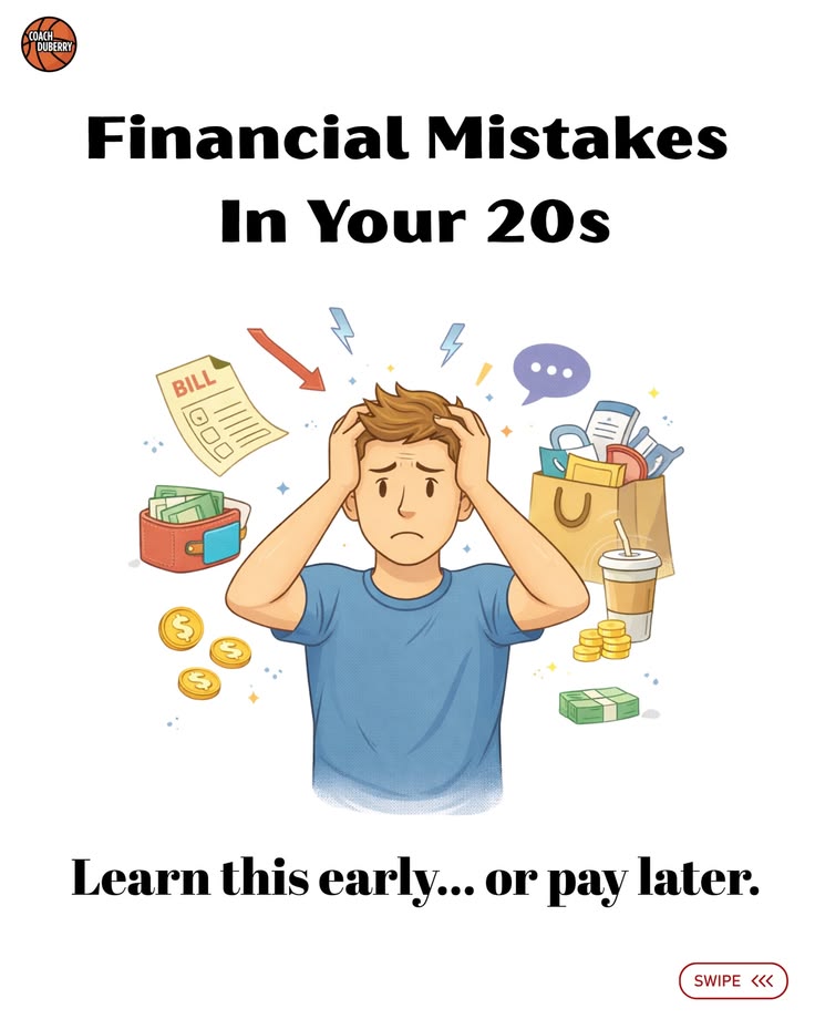 Personal finance illustration for young adult money decisions